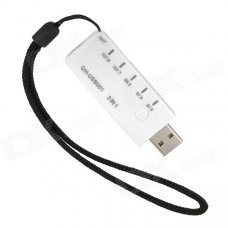 3-in-1 SD / TF Card Reader + USB FM Transmitter - White 3-in-1 SD / TF Card Reader + USB FM Transmitter - White