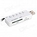 3-in-1 SD / TF Card Reader + USB FM Transmitter - White 3-in-1 SD / TF Card Reader + USB FM Transmitter - White