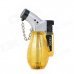 Windproof Butane Gas Jet Lighter - Yellow + Silver + Black