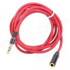 3.5mm Male to Female Gold-plating Extension Cable - Dark Red (1.2m) 3.5mm Male to Female Gold-plating Extension Cable - Dark Red (1.2m)