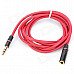 3.5mm Male to Female Gold-plating Extension Cable - Dark Red (1.2m) 3.5mm Male to Female Gold-plating Extension Cable - Dark Red (1.2m)