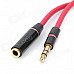 3.5mm Male to Female Gold-plating Extension Cable - Dark Red (1.2m) 3.5mm Male to Female Gold-plating Extension Cable - Dark Red (1.2m)