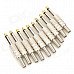 6.35mm Male Plug Audio Connector - Silver + Golden (10PCS) 6.35mm Male Plug Audio Connector - Silver + Golden (10PCS)
