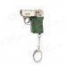 R5001C Mini Pistol Shaped Butane Lighter w/ Keychain - Golden + Blackish Green