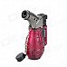 Windproof Butane Gas Jet Lighter - Wine Red + Black