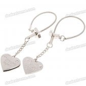 Funny Prank Stainless Steel Plug-and-Play Couple's Puzzle Keychains (2-Piece Set)