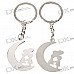 Stainless Steel New-Moon-Love-Spell Keychain