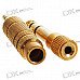 Gold Plated 6.3mm Male to 3.5mm Female + 3.5mm Male to 6.3mm Female Audio Connectors Gold Plated 6.3mm Male to 3.5mm Female + 3.5mm Male to 6.3mm Female Audio Connectors