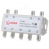 JS-08A 8 x 1 Signal Control DiSEqC Switch - Silver
