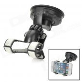S2227W-V3 360 Degree Rotational Car Mount Holder w/ Suction Cup - Black