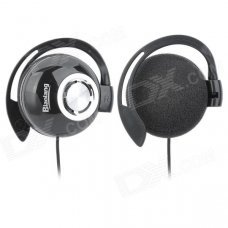ChenGuang ADG98093 Mega Bass Ear Hook Headset Headphones - Black + Silver (3.5mm Plug / 120cm-Cable)