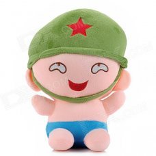 04 Funny Artillery Plush Toy - Green + Pink + Blue