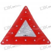 All-Weather 15-LED 2-Mode Flashing Road-side Safety Triangle and Emergency Warning Light (2*AAA)