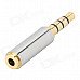 Gold-Plating 2.5mm Female to 3.5mm Male TRRS Audio Adapter - Golden + Silver