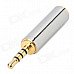 Gold-Plating 3.5mm Female to 2.5mm Male Audio Adapter - Golden + Silver