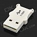 USB 2.0 Mini Violin Style Micro SD / TF Card Reader + Storage Case - White USB 2.0 Mini Violin Style Micro SD / TF Card Reader + Storage Case - White
