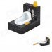 Creative Toilet Style Gas Butane Lighter w/ Bottle Opener - Black + White + Silver Creative Toilet Style Gas Butane Lighter w/ Bottle Opener - Black + White + Silver