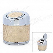 YHG001 High Quality Stainless Steel Automatic Shell Cover Ashtray - Silver + Light Golden