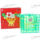 3D Maze Ball Treasure Box Coin Bank (Translucent Green)
