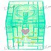 3D Maze Ball Treasure Box Coin Bank (Translucent Green)