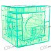 3D Maze Ball Treasure Box Coin Bank (Translucent Green)