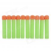 Soft Foam Bullets Whistle for Gun Pistol Toy - Orange + Green (10PCS)