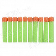 Soft Foam Bullets Whistle for Gun Pistol Toy - Orange + Green (10PCS)