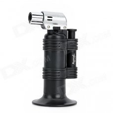 1300 Degree Welding Gun / Windproof Butane Jet Lighter - Black + Silver
