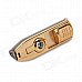 ZB528 Blue Flame Butane Jet Lighter w/ Opening Tool for Cigar - Golden + Brown