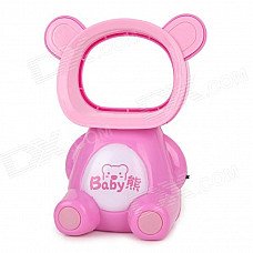Cute Bear Shape Electronic Non-Blade USB Fan - Pink (2 x AA) Cute Bear Shape Electronic Non-Blade USB Fan - Pink (2 x AA)