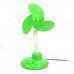 KT218 Mini USB 2.0 3-Blade Desk Fan - Green + White KT218 Mini USB 2.0 3-Blade Desk Fan - Green + White