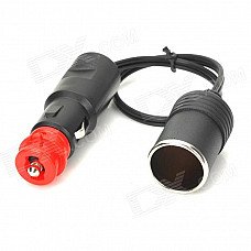 20899 European Car Cigarette Lighter Male to Female Adapter - Red + Black (12~24V) 20899 European Car Cigarette Lighter Male to Female Adapter - Red + Black (12~24V)