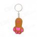 Cat Paw / Claw Style White Light LED Keyring - Brown + Deep Pink (3 x LR41)