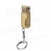 LS625 Portable Electric-plated Butane Lighter w/ Keyring - Golden