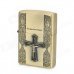 Litian JT2 Crucifixion of Jesus Pattern Zinc Alloy Kerosene Oil Lighter - Golden Litian JT2 Crucifixion of Jesus Pattern Zinc Alloy Kerosene Oil Lighter - Golden