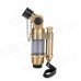 822 Windproof Aluminum Alloy Straight Flame Butane Jet Lighter - Brass Color