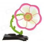 Creative Flower Pattern Summer Cooling USB Fan - Pink + Green + Black