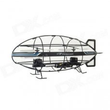 SH 6045 3.5-CH Double Shaft Remote Control Airship w/ Gyro - Black + White SH 6045 3.5-CH Double Shaft Remote Control Airship w/ Gyro - Black + White