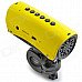 YDDVF Bike Mount 300KP Wide Angle Sports DVR Camcorder w/ TF / FM / Speaker / Flashlight - Yellow YDDVF Bike Mount 300KP Wide Angle Sports DVR Camcorder w/ TF / FM / Speaker / Flashlight - Yellow