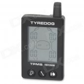 TYREDOG TD1300A-X 1.7" LCD Wireless External 4-Sensor TPMS Tire Pressure Monitoring System - Black