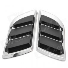 OB-616 Wing Shaped Car Side Air Flow Decorative Vent Fender Sticker - Black + Silver (Pair) OB-616 Wing Shaped Car Side Air Flow Decorative Vent Fender Sticker - Black + Silver (Pair)