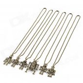 DIY Robot Clashes Pendant Zinc Alloy Necklace - Antique Brass (6 PCS)
