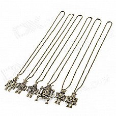 DIY Robot Clashes Pendant Zinc Alloy Necklace - Antique Brass (6 PCS) DIY Robot Clashes Pendant Zinc Alloy Necklace - Antique Brass (6 PCS)