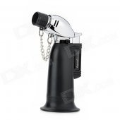 Windproof 1300'C Butane Jet Torch Lighter - Black + Silver