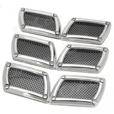 622 Car Side Air Flow Decorative Vent Fender Sticker - Black + Silver (6PCS) 622 Car Side Air Flow Decorative Vent Fender Sticker - Black + Silver (6PCS)