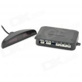 Buzzer 0.6" Digital LED 4-Sensor Display Indicator Parking Car Reverse Radar System - Black (DC 12V)