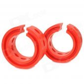 C-Type Car Spring Rubber Bumper Retainer - Red (2 PCS)
