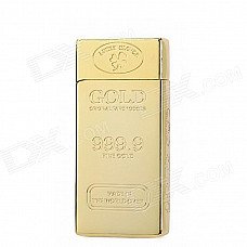 Zinc Alloy Gold Bar Shape Butane Gas Lighter - Golden