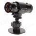 Rain Resistant Mini Flashlight Shaped 1080P HD Wide Angle Aluminum Alloy Sport DVR w/ TF - Black Rain Resistant Mini Flashlight Shaped 1080P HD Wide Angle Aluminum Alloy Sport DVR w/ TF - Black