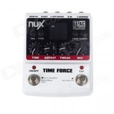 NUX 1.8" LCD Time Force Delay Guitar Effect Pedal - White + Black NUX 1.8" LCD Time Force Delay Guitar Effect Pedal - White + Black